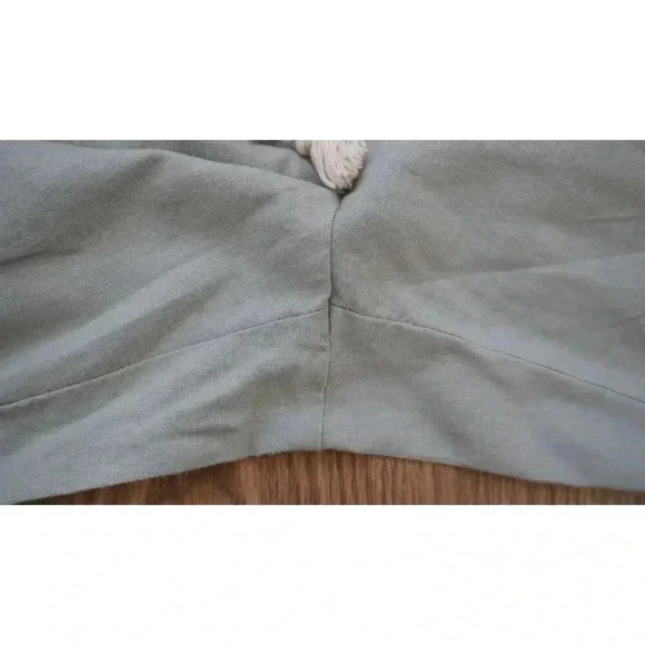 J.Crew Linen-Cotton Blend Wide-Leg Paper-Bag Pants, Size 10 - Picture 9 of 13